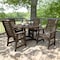 Highwood Usa Weatherly 5pc Round Outdoor Patio Furniture Dining Set AD-DNW48-ACE - alternate 3